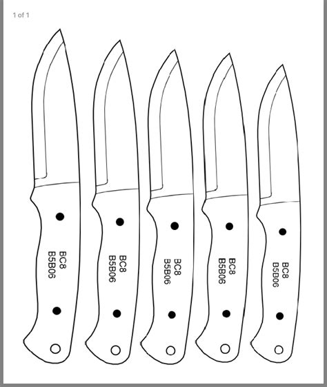 Printable Knife Designs Templates